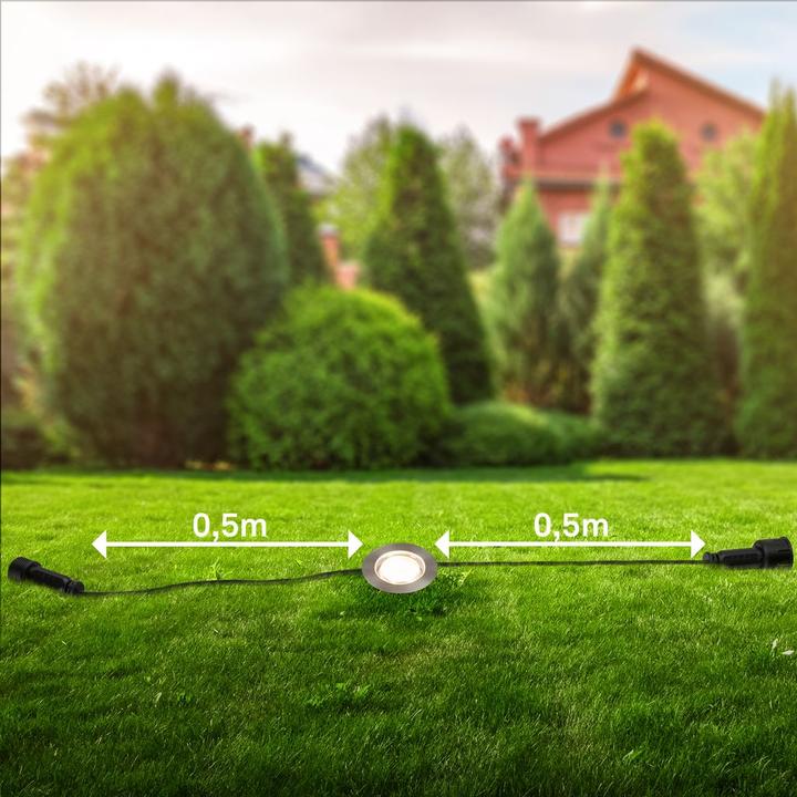 Produktbild Briloner 12V Gartenanlage Erweiterungsset, Edelstahl (100 lm, IP67)