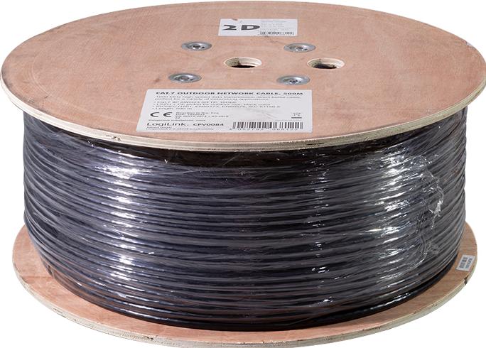 Produktbild LogiLink Erdverlegekabel S/FTP AWG23 (S/FTP, CAT7, 500 m)
