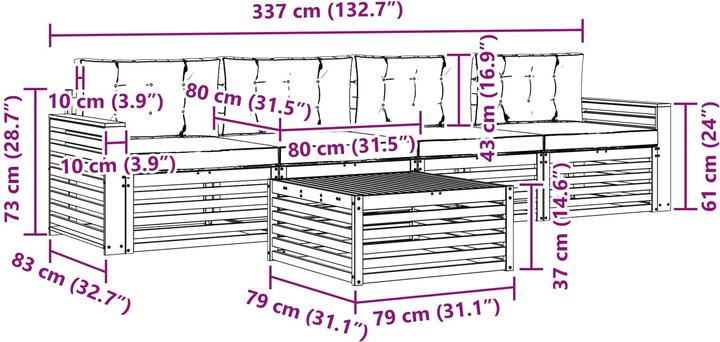 Produktbild vidaXL Outdoor-Sofa