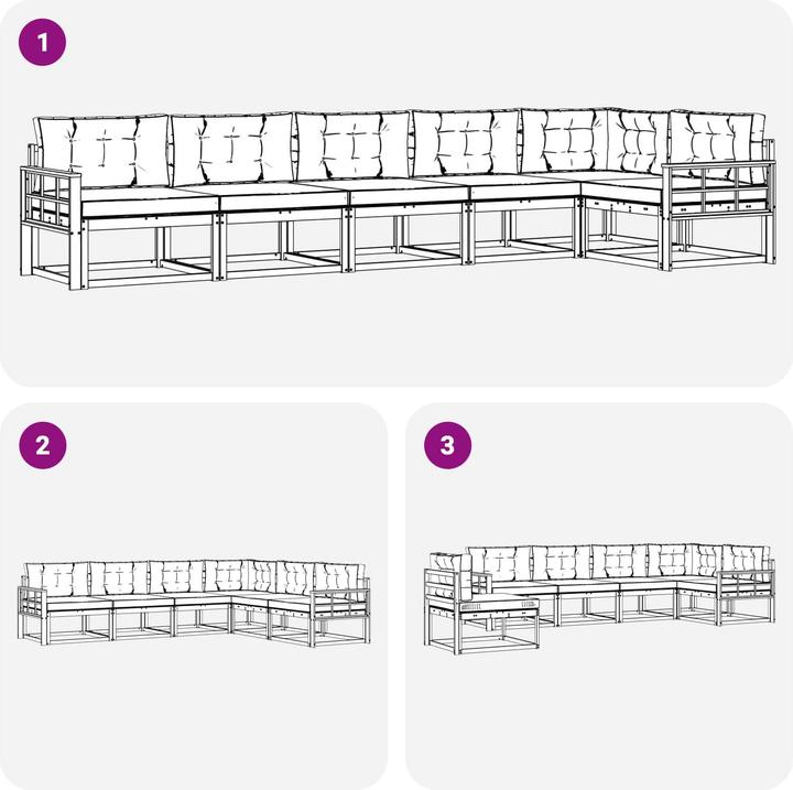 Produktbild vidaXL Outdoor-Sofa
