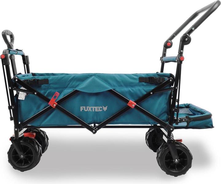 Actual product image Fuxtec Strand-Bollerwagen FX-CTB800 mit UV-geschütztem Sonnendach,Schiebegriff & Innenraumverlängeru