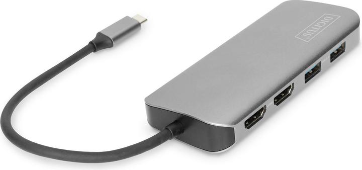 Image du produit Digitus Station d'accueil universelle USB-C™, 8 ports (Port de connexion (propriétaire), 8 ports)