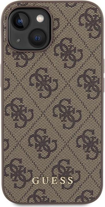 Produktbild Guess GUHCP15SG4GFBR iPhone 15 6.1" brązowy/brown hard case 4G Metal Gold Logo (Apple iPhone 15)
