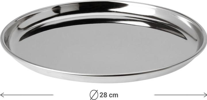 Produktbild Koopman Glänzendes Serviertablett & Dekotablett aus Metall, Ø28 cm