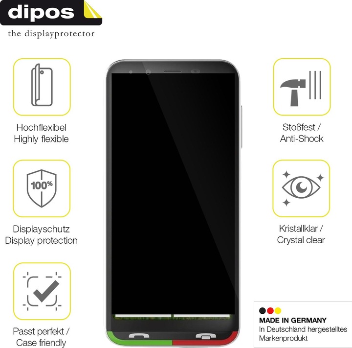 Produktbild Dipos 3D Full Cover Schutzfolie (1 Stück, Emporia SUPEReasy)
