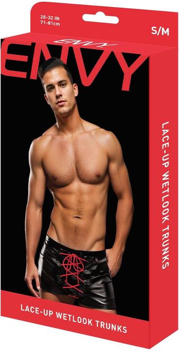 Produktbild Envy Xgen Lace-Up Wetlook Trunks-Black/Red-S/M Waist 28" - 32" (S, M)
