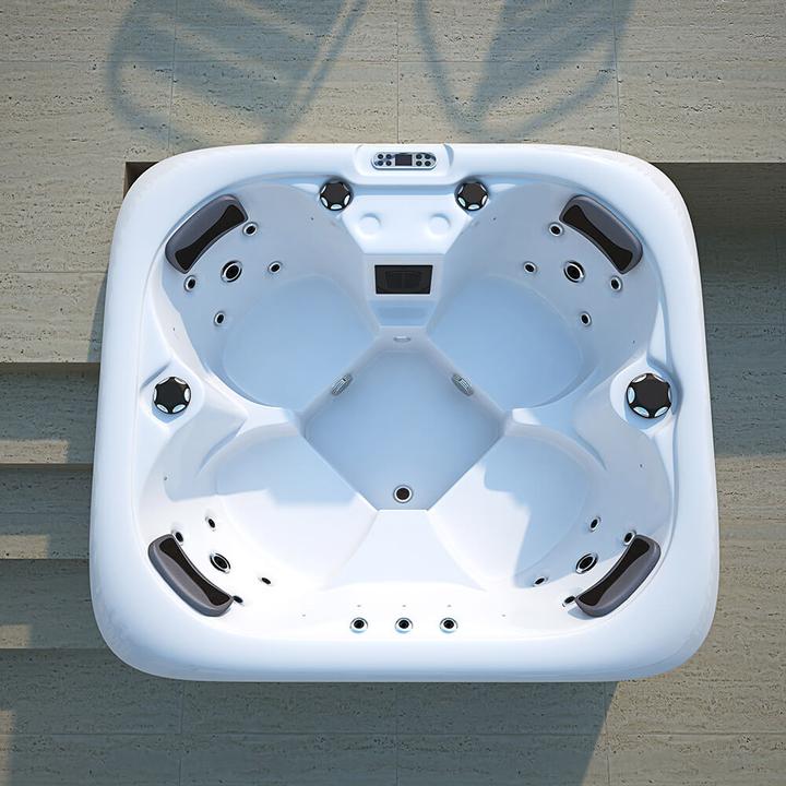 Produktbild Home Deluxe Outdoor Whirlpool RUBY, 19 Massagedüsen, Beleuchtung, Treppe und Thermoabdeckung, 4 Personen (4 Pers.)