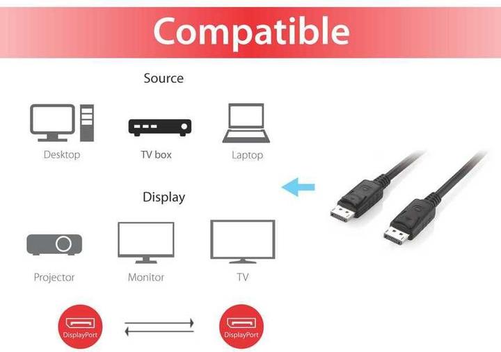 Produktbild equip Anschlusskabel (2 m, DisplayPort)