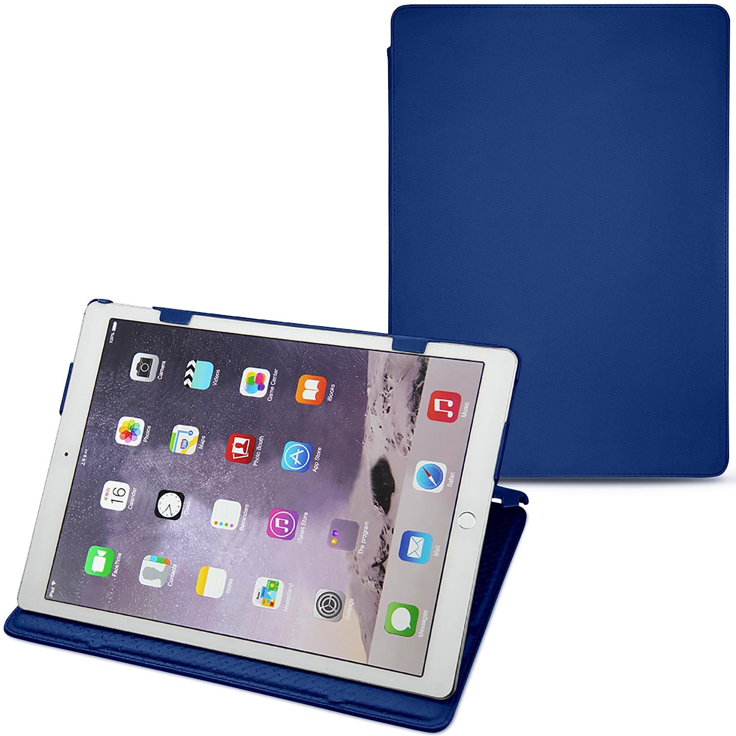 Noreve Lederschutzhülle horizontal (iPad Pro 12.9 2017 (2. Gen)), Tablet Hülle, Blau