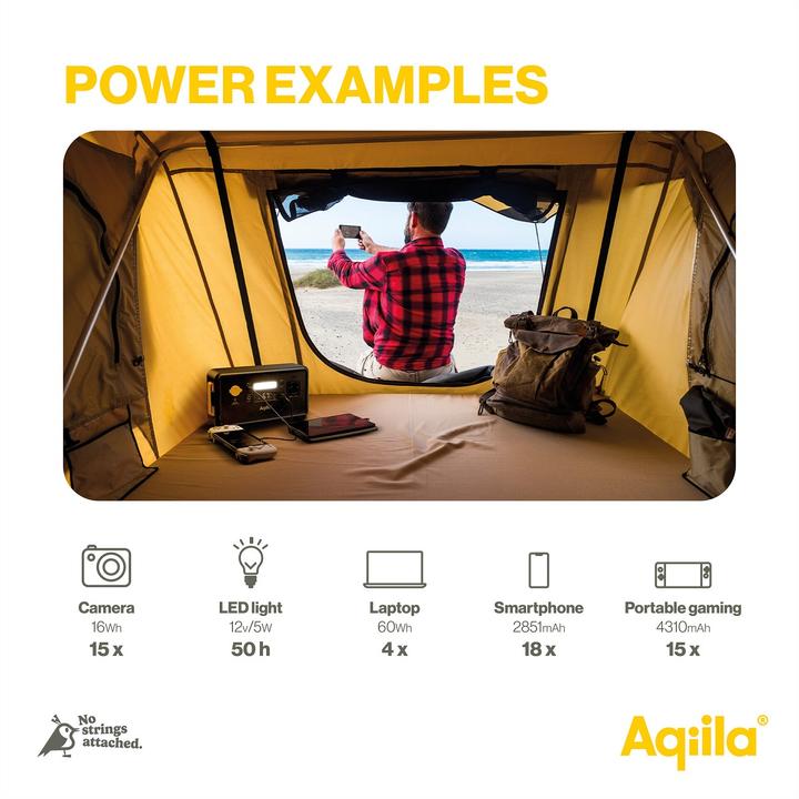 Produktbild Aqiila Powerbird S300 Powerstation LiFePO 4 Schwarz, Gelb (294 Wh, 8.40 kg)