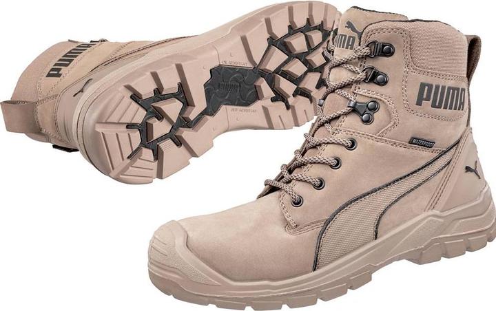 Actual product image Puma Safety boot CONQUEST STONE HIGH size 42 stone S3 CI HI HRO SRC DIN EN ISO 20345 nubuck leather (S3, 42)