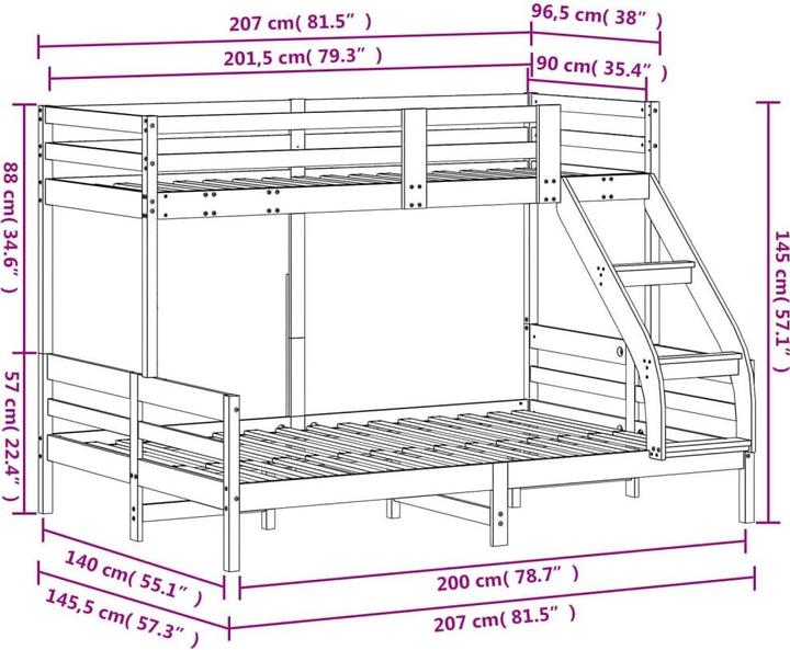 Produktbild vidaXL Sierra (90 x 200 cm)