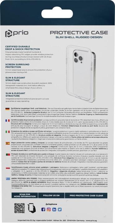 Produktbild prio Protective Case for iPhone 15 (6.1in) clear (Apple iPhone 15)