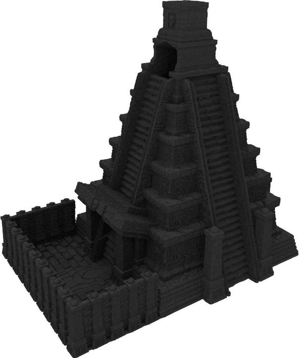 Produktbild Feldherr Fates End Würfelturm Mayan schwarz – 3D gedrucktes Tabletop-Gelände (Kunststoff)