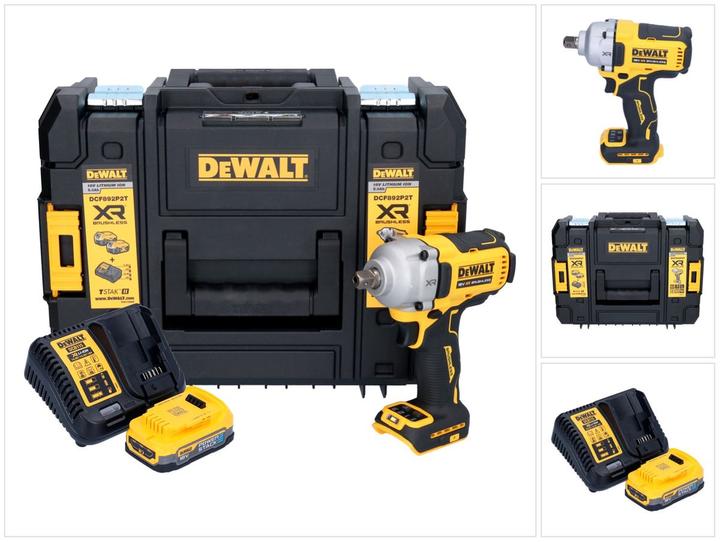 Produktbild DeWalt DCF 892 E1T Akku Schlagschrauber 18 V 813 Nm 1/2" Brushless + 1x Akku 1,7 Ah + Ladegerät +