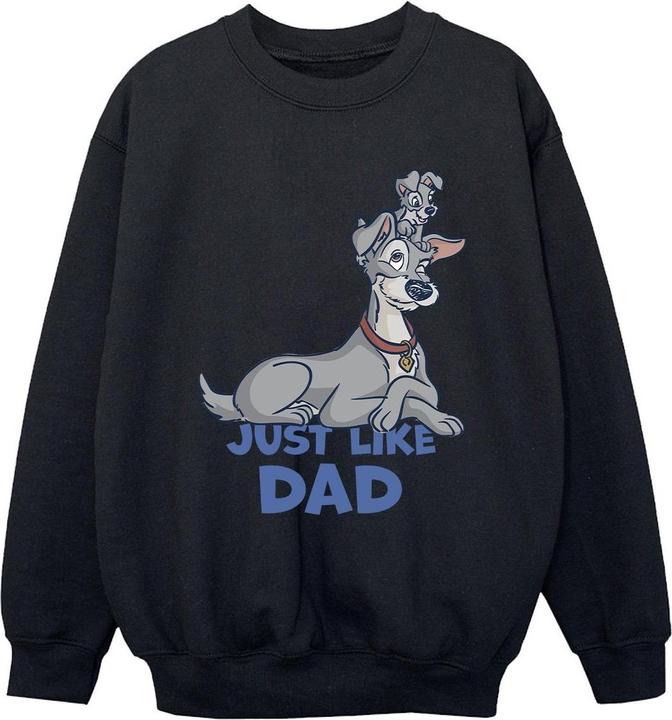 Actual product image Disney Boys Lady And The Tramp Just Like Dad Sweatshirt (152, 158)