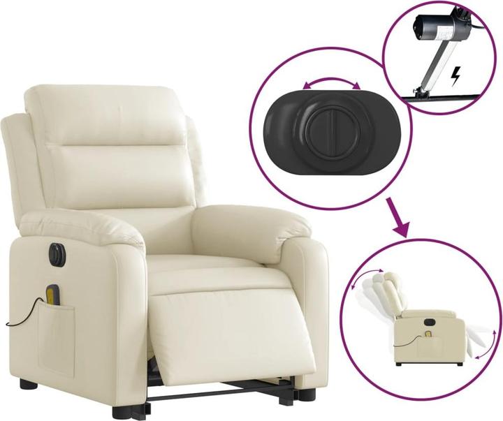 Produktbild VidaXL Massagesessel mit Aufstehhilfe Elektrisch Kunstleder