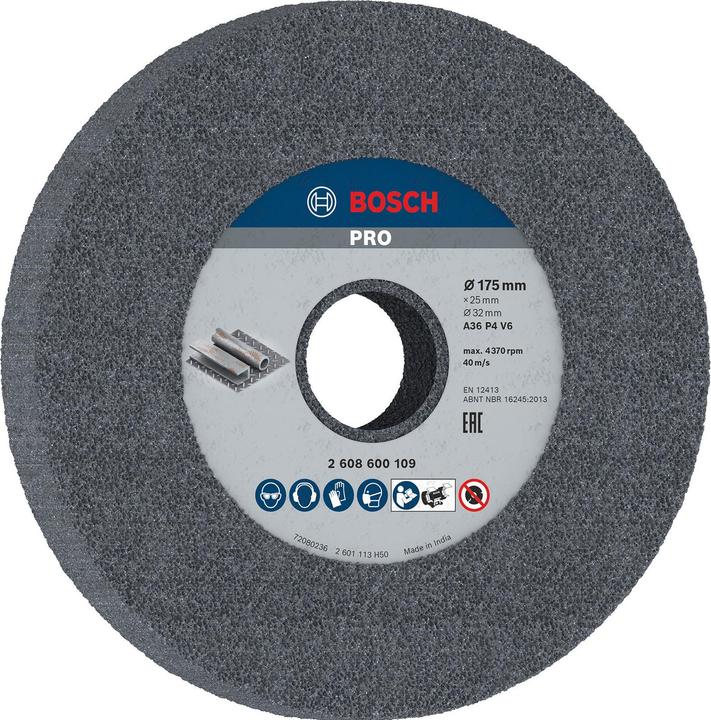 Produktbild Bosch Professional Zubehör PRO Metal Schleifscheibe, 175 x 25 x 32 mm, G36 (36)