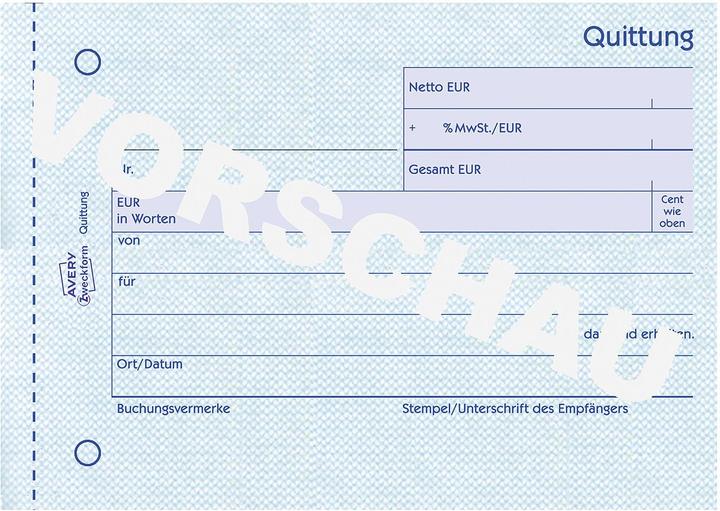 Produktbild Avery Quittung Formular (50x)
