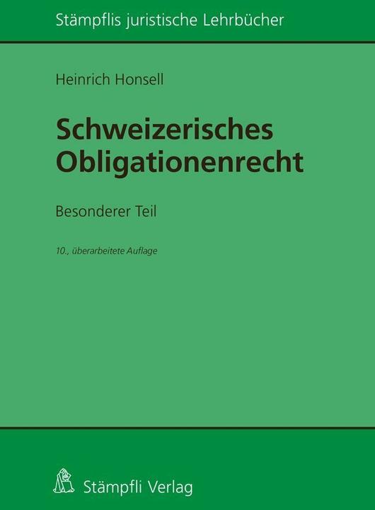 Image du produit Schweizerisches Obligationenrecht. Besonderer Teil (Allemand, Henry Honsell, 2017)