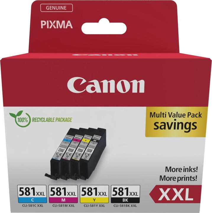 Canon CLI-581 XXL Multipack (M, BK, C, Y)