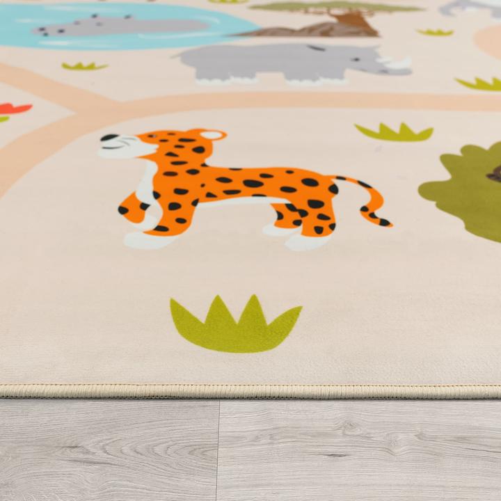 Produktbild TT Home Kinderzimmerteppich Teppich Junge Mädchen Kinderteppich Baby Rutschfest Strasse (150 x 80 cm)