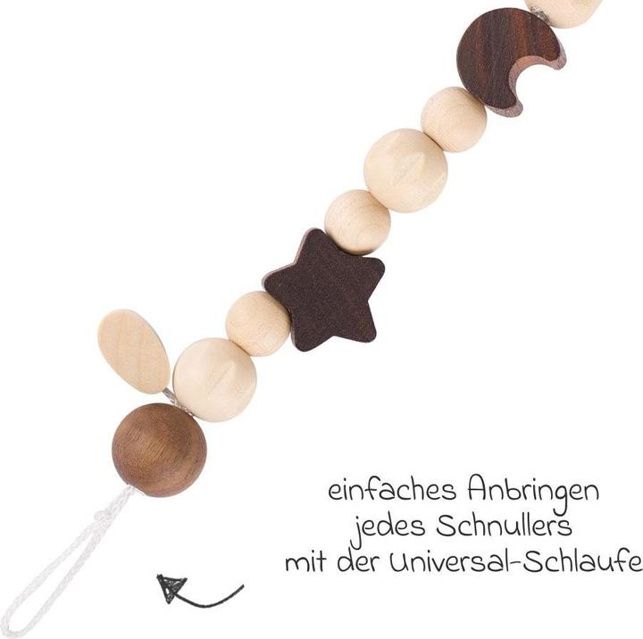 Image du produit Goki Attache-sucette Lune et étoile (1 x, jusqu'à 24 M.)