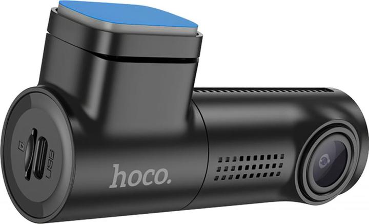 Produktbild Hoco Kopfhörer mit Mikrofon Autokamera mit Bildschirm 0,96" 1080P/30fps DV1 schwarz (Eingebaute Anzeige, Akku, Eingebautes Display, WLAN, Eingebautes Mikrofon, FHD+)