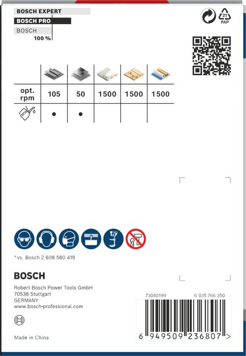 Nutritional values and ingredients Bosch Professional Zubehör PRO Multi material hole saw, 83 mm, with thread (83 millimetres)