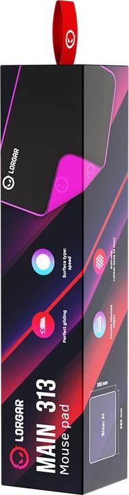 Immagine prodotto Lorgar Mousepad Main 313 360mmx300mmx3mm/Alta velocità/BK&VT al dettaglio (M)
