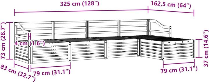 Produktbild vidaXL Outdoor-Sofa