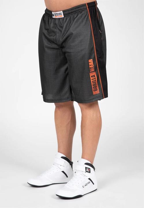 Produktbild Gorilla Wear Wallace Mesh Shorts Grau/Orange (S, M)