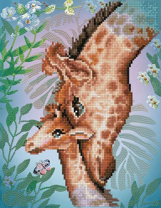 Produktbild Diamond Dotz Original Diamond Painting Set Giraffe "Guiding Love" 27 x 35 cm, 8.026 Diamant Mosai
