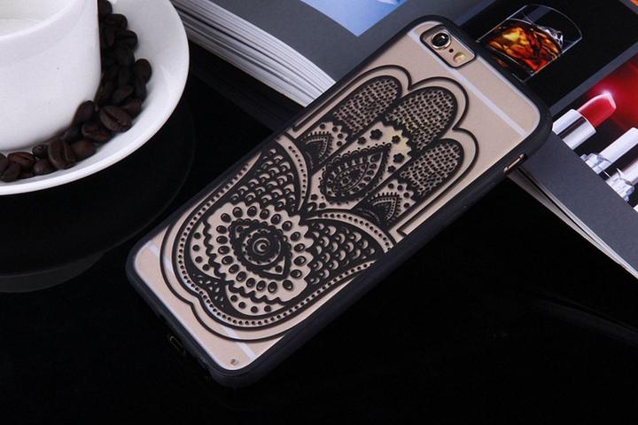 Produktbild König Design Apple iPhone SE 2022 Handyhülle Mandala Case Cover Schutzhülle Bumper Schwarz