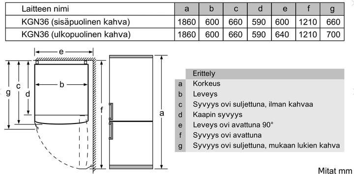 Produktbild Bosch Hausgeräte Kühl-, Gefrierschrank KGN36 VWED A++ (326 l)