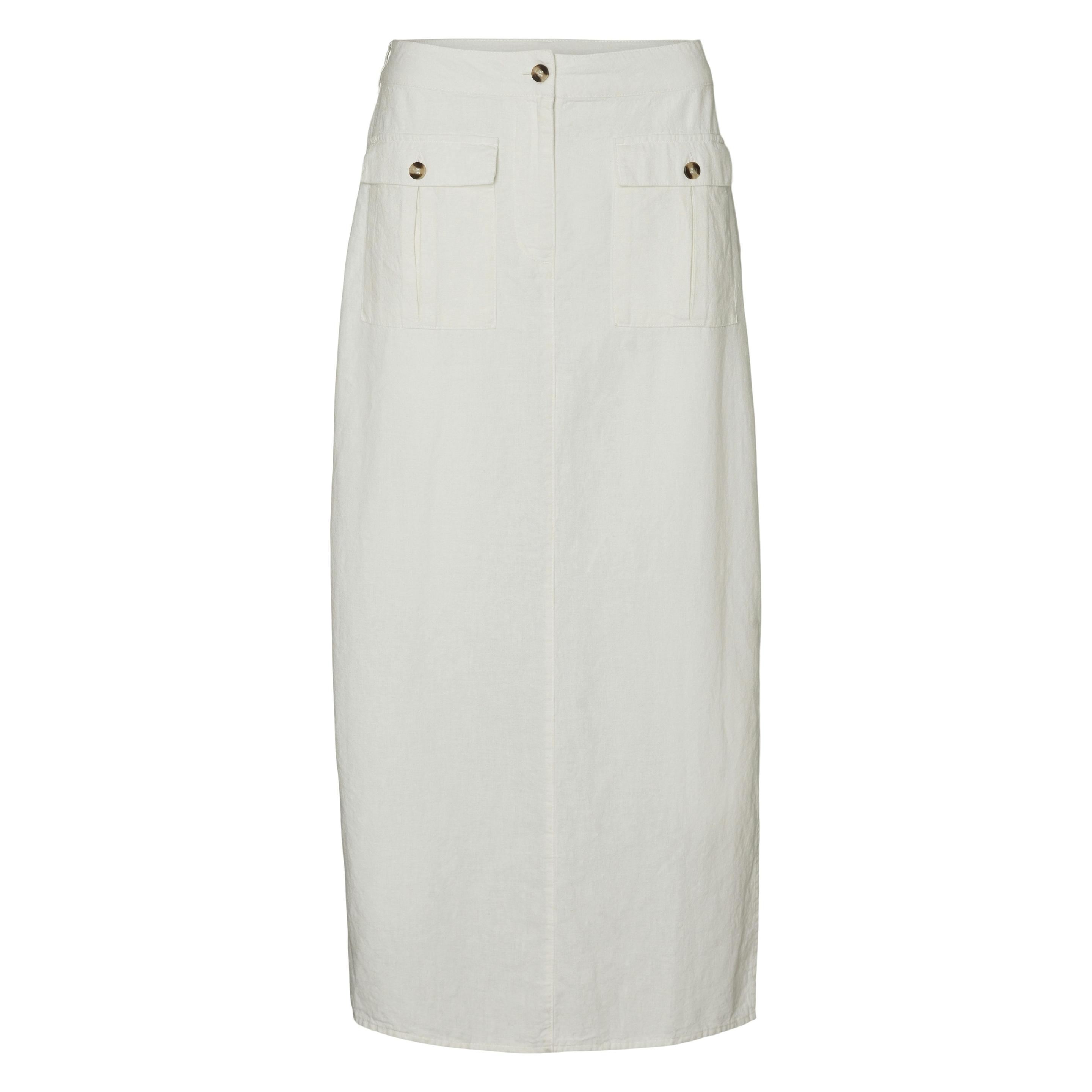 Vero Moda, Damen, Röcke, Vmluna Midirock Rock, Weiss, (Xs)