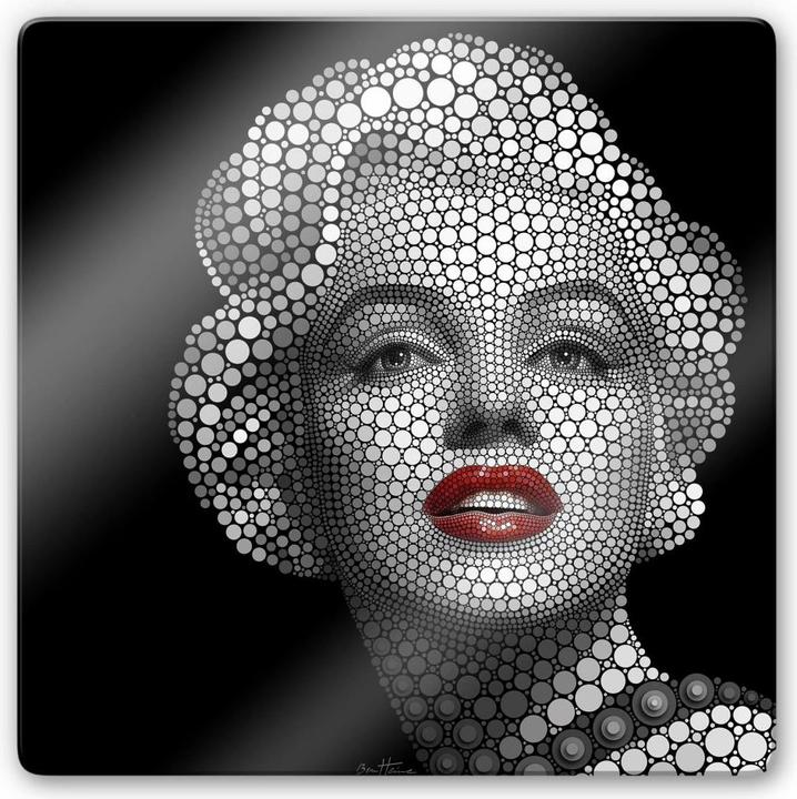 Image du produit Trenddeko Ben Heine - Circlism : Marilyn Monroe (30 x 30 cm)