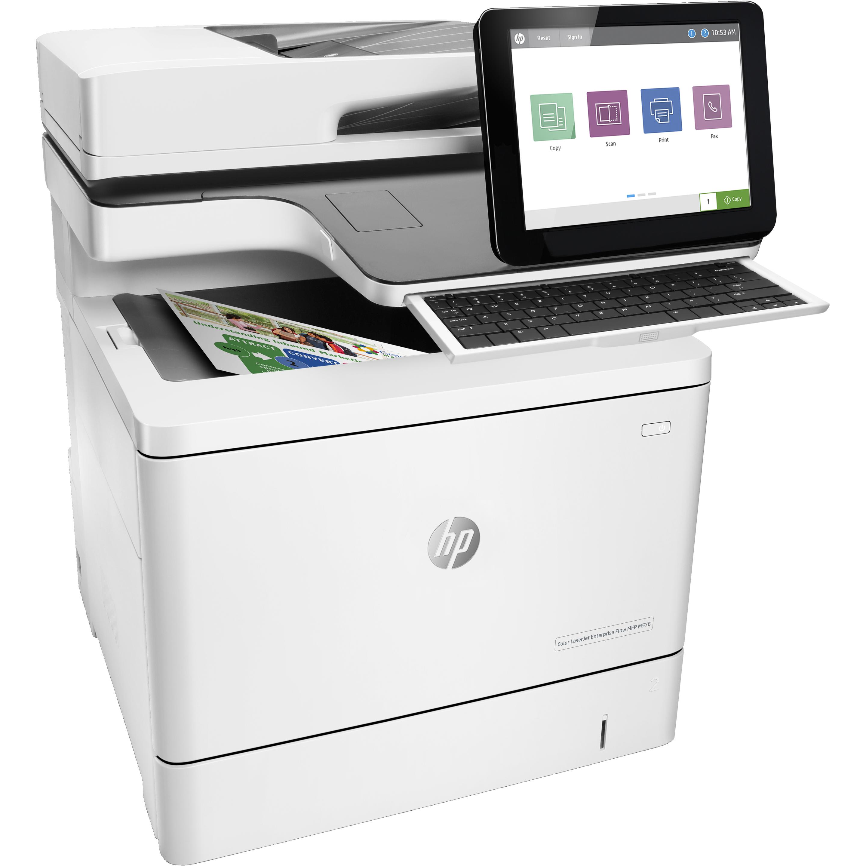 HP Color LaserJet Enterprise Flow MFP M578c (Laser, Farbe), Drucker, Weiss