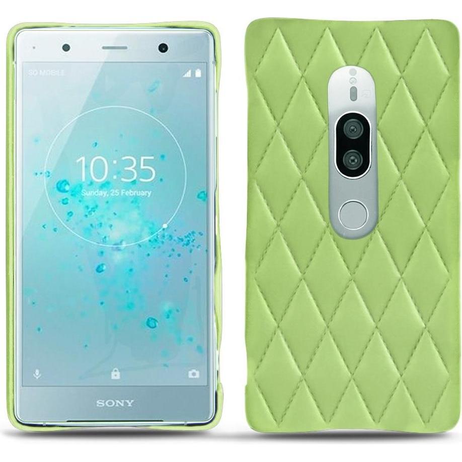 Noreve Lederschutzhülle (Sony Xperia XZ2 Premium), Smartphone Hülle, Grün