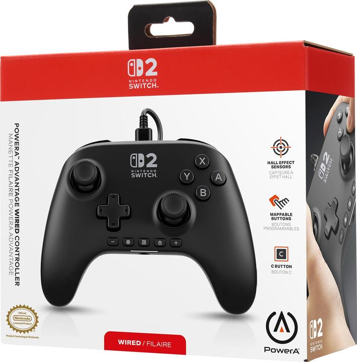 Actual product image PowerA NSW2 Controller Advantage wired black (Switch 2)