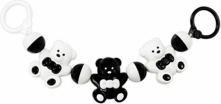 Produktbild Akuku A0468 Teddybär Kinderwagen Rassel Schwarz Und Weiss