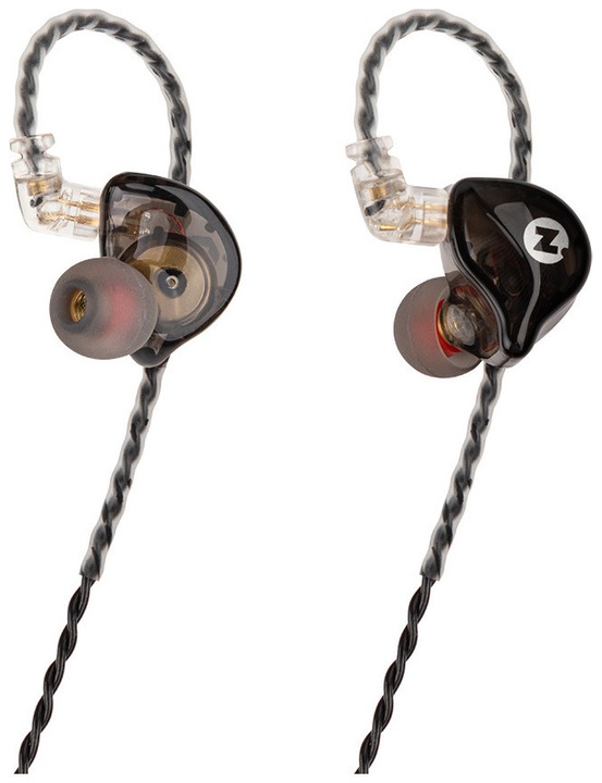 Actual product image Intezze ALPHA in-ear headphones with dynamic converters and silver-plated detachable cable Black