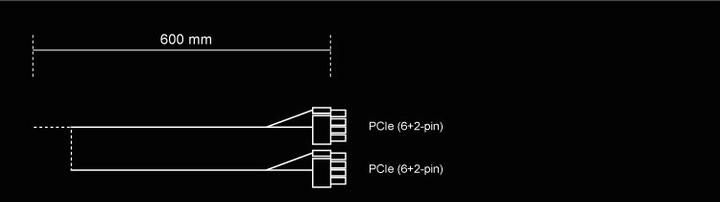 Actual product image be quiet! CP-6620 PCIe dual cable for modular power supplies