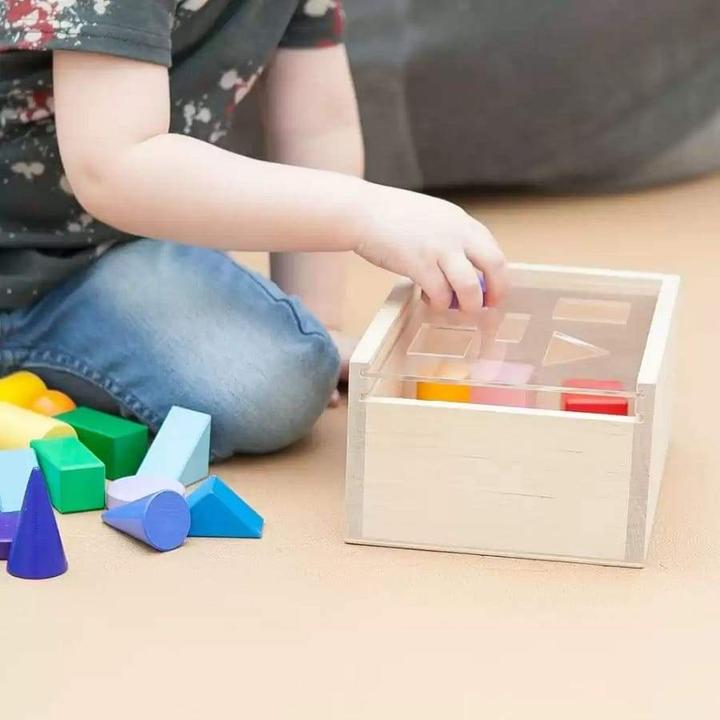 Actual product image Activity Board Wooden sorter, stackable in colour - Toys Geometric