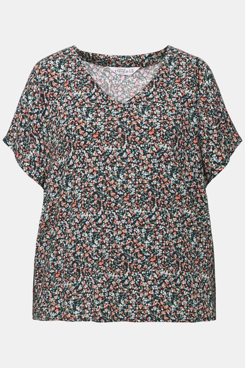 Produktbild Studio Untold Blusenshirt, oversized, Flower Print, V-Ausschnitt (60)