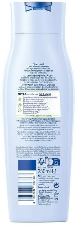 Immagine prodotto NIVEA Shampoo Brillantezza del Colore (Shampoo liquido, 250 ml)