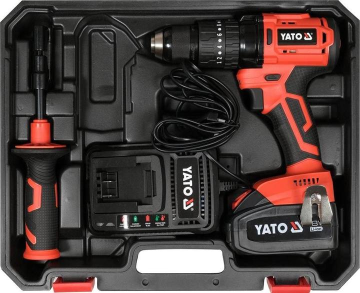 Produktbild Yato WIERTARKO-WKRĘTARKA UDAROWA 18V LI-ION 82790 / 1x3,0Ah 75Nm / SILNIK BEZSZCZOTKOWY