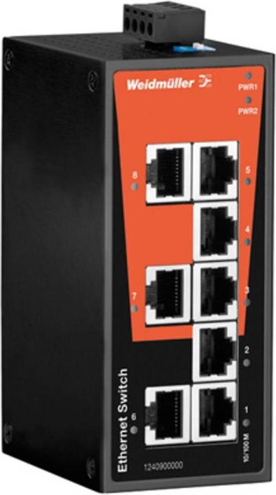 Produktbild Weidmüller Network Switch Unmanaged, Fast Ethernet (8 Ports)