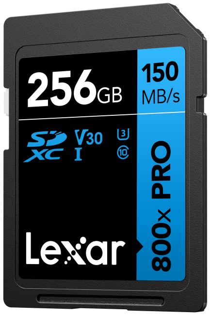 Actual product image Lexar SDXC-Card PRO 256GB UHS-1 V30 Series Blue (800x) (256 GB, SDXC, U3, UHS-I)