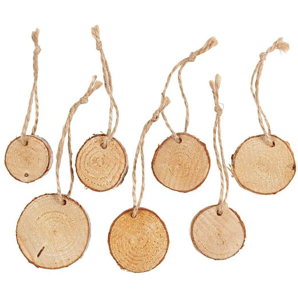 Creativ Company Holzartikel 3.5 - 4.5 x 0.7 cm 7 Stück